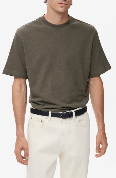 Cotton Fleece Crewneck Top