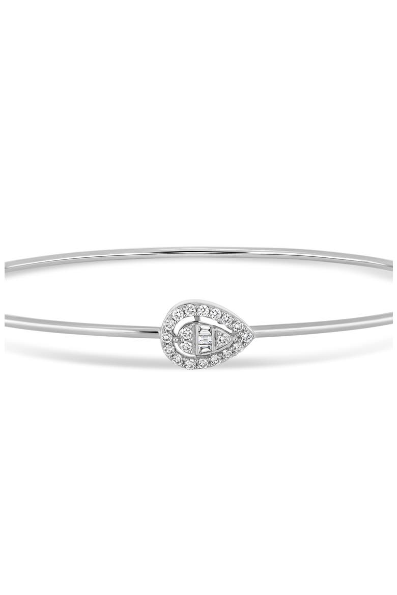 18K Gold Mika Diamond Bangle Bracelet, Alternate, color, 18K WHITE GOLD/ DIAMOND