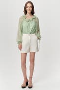 Exquise Jeremiah Zip Front Pocketed Denim Shorts