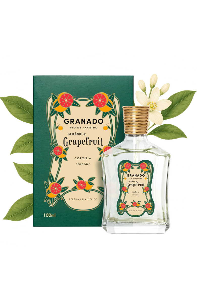GRANADO Gerânio & Grapefruit Eau de Cologne 100ml, Alternate, color, Clear