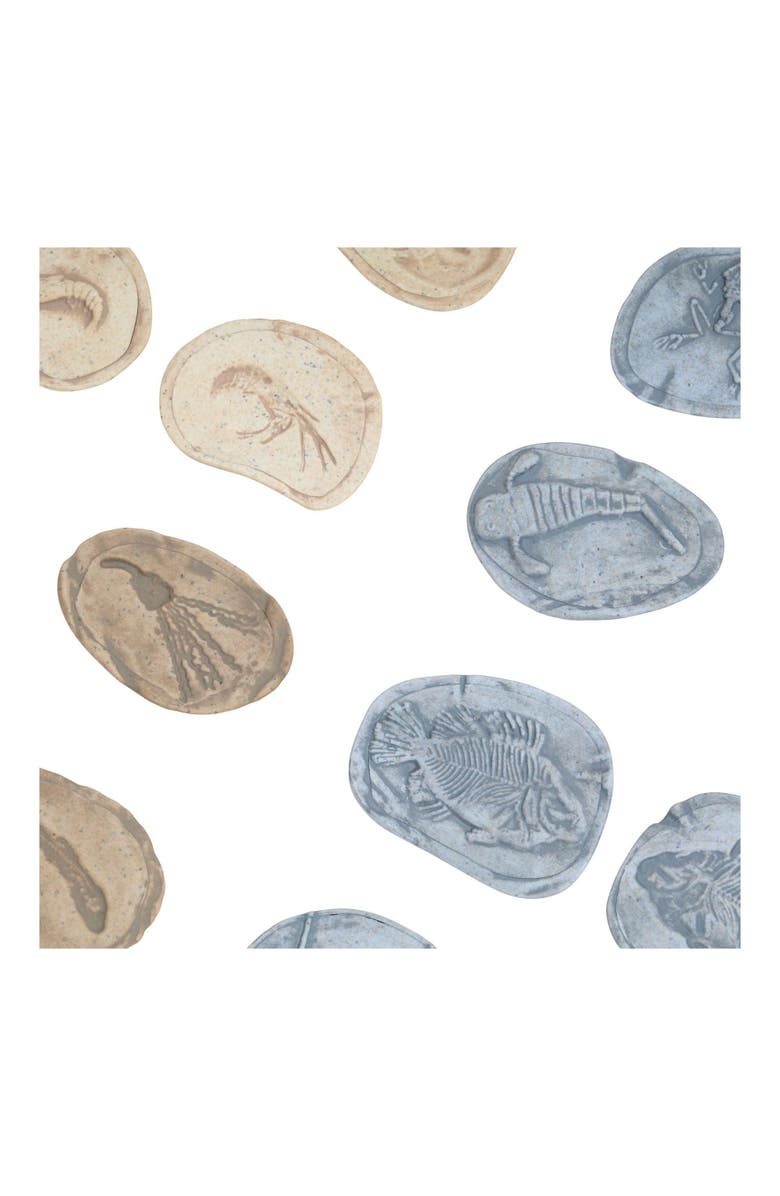 Kaplan Early Learning Company Magnetic Matching Aquatic Life Fossil Stones - Set of 8, Alternate, color, Gray