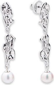 Classicharms Nyla Molten Freshwater Pearl Drop Earring