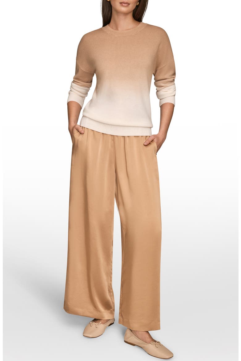 Ombré Crewneck Sweater, Alternate, color, CREAM/ FAWN