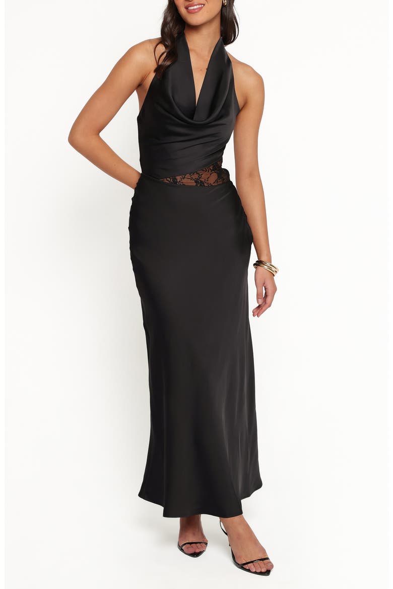 Jameela Halter-Neck Maxidress, Main, color, BLACK