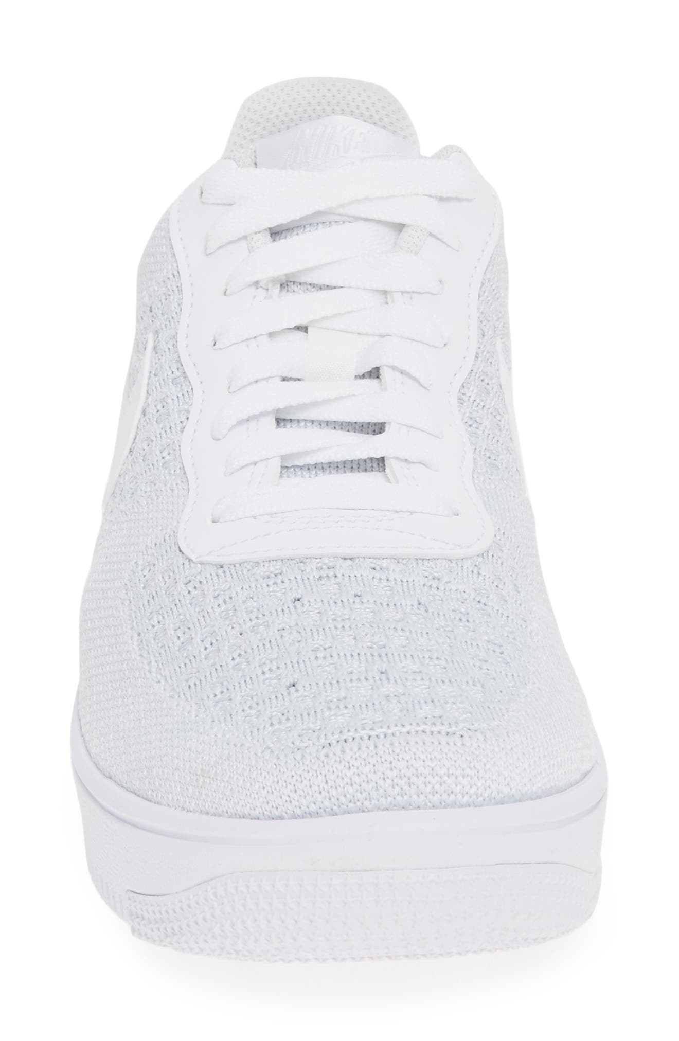 Air Force 1 Flyknit 2.0 Basketball Sneaker, Alternate, color, WHITE/ PURE PLATINUM/ WHITE