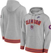 Nike Men's Nike Heather Gray Clemson Tigers Legacy Retro Pullover Hoodie