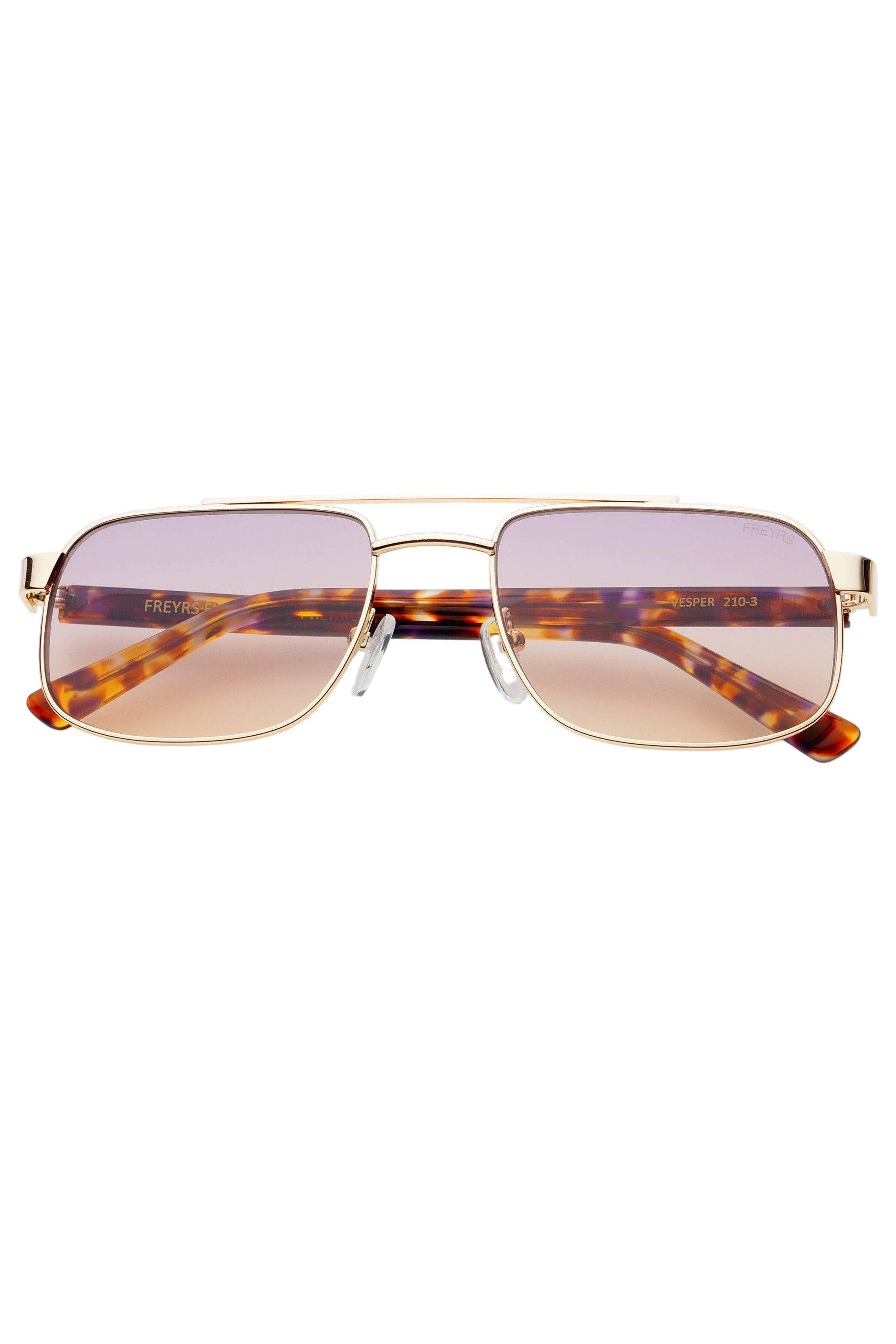 Freyrs Eyewear Vesper Aviator Sunglasses In Gold