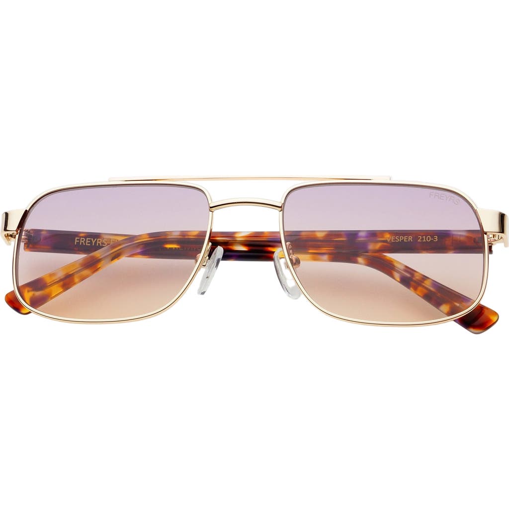 Freyrs Eyewear Vesper Aviator Sunglasses In Gold