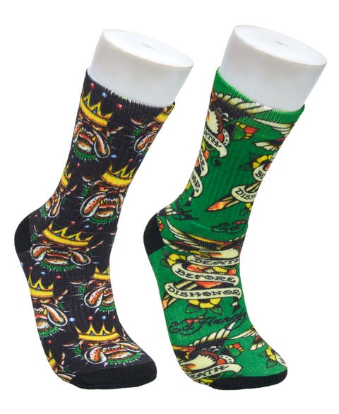 Bulldog 360 Print Full Cushion Crew Sock 2-Pack