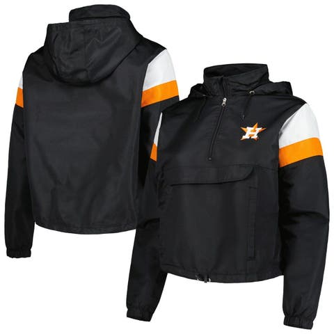 Women's Profile Black Houston Astros Plus Size Anorak Quarter-Zip Hoodie