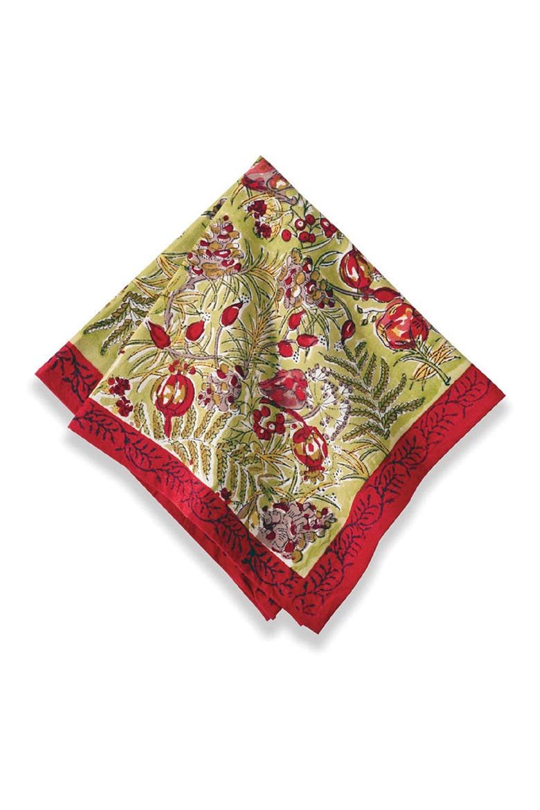 Winter Garden Napkins, Main, color, Red/Green 19" x 19"