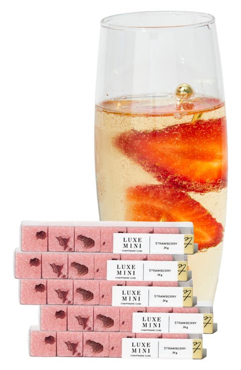 Holiday Stocking Stuffer Strawberry Mixology Cubes Gift Set
