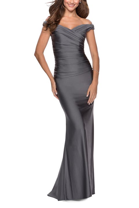 Off the Shoulder Prom Dress with Sweetheart Neckline