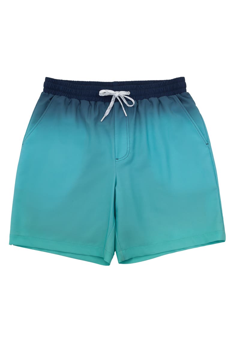 Compression Liner Stretch Swim Trunks UPF 50+, Alternate, color, Sea blue gradient