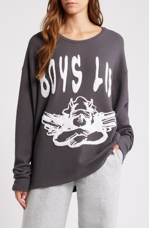 In Denial Thermal Boyfriend Pullover