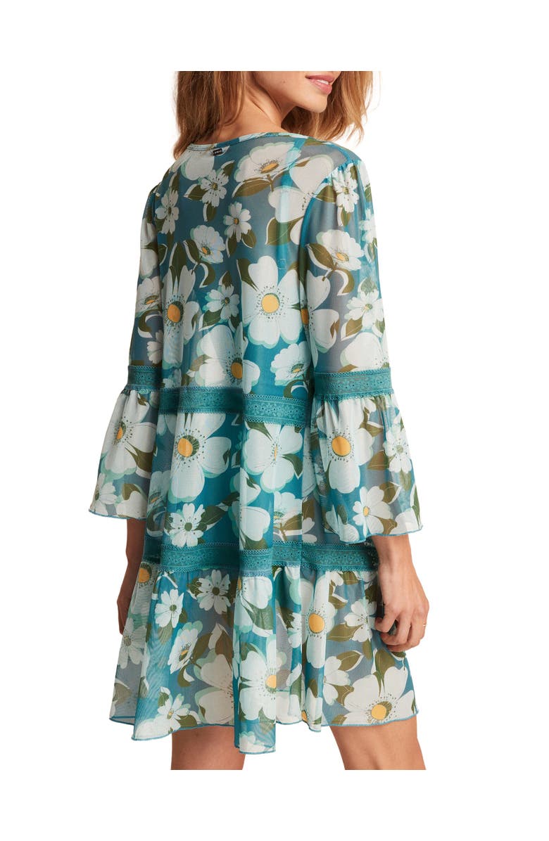 Adore Me Soren Swimwear Cover Up Top, Alternate, color, Floral Blue