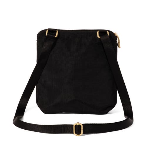 Shop Baggallini Coastal Flip Lock Mini Crossbody In Black W/gold Hardware