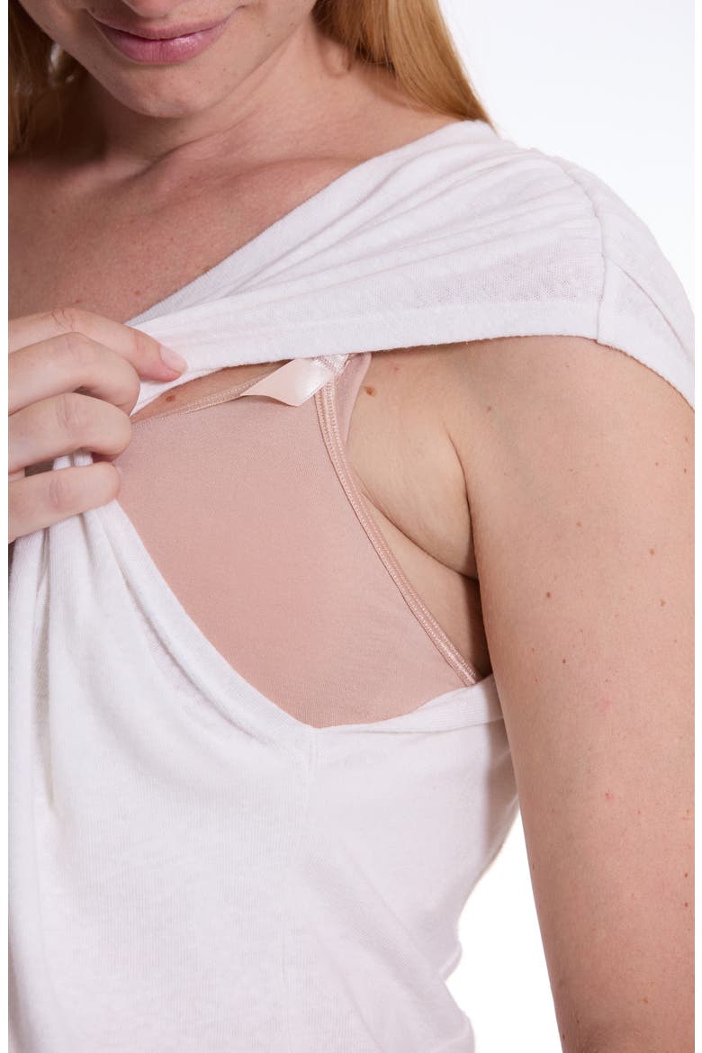 Lucile Maternity and Nursing T-shirt, Alternate, color, NATURAL