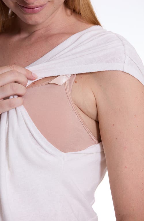 Cache Coeur Lucile Maternity/nursing T-shirt In Natural