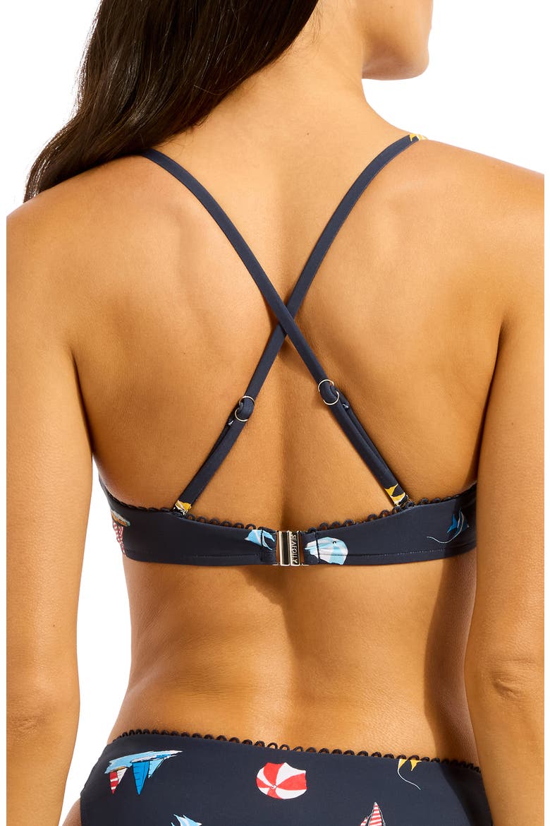 Picot Trim Bikini Top, Alternate, color, TRUE NAVY