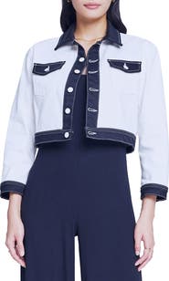 L'AGENCE Koda Colorblock Crop Jacket