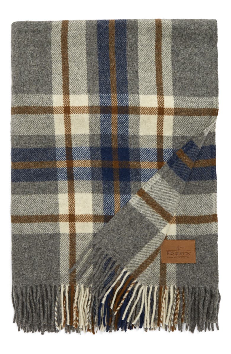 Pendleton Motor Robe Wool Throw Blanket with Carrying Straps, Main, color, Raleigh Plaid