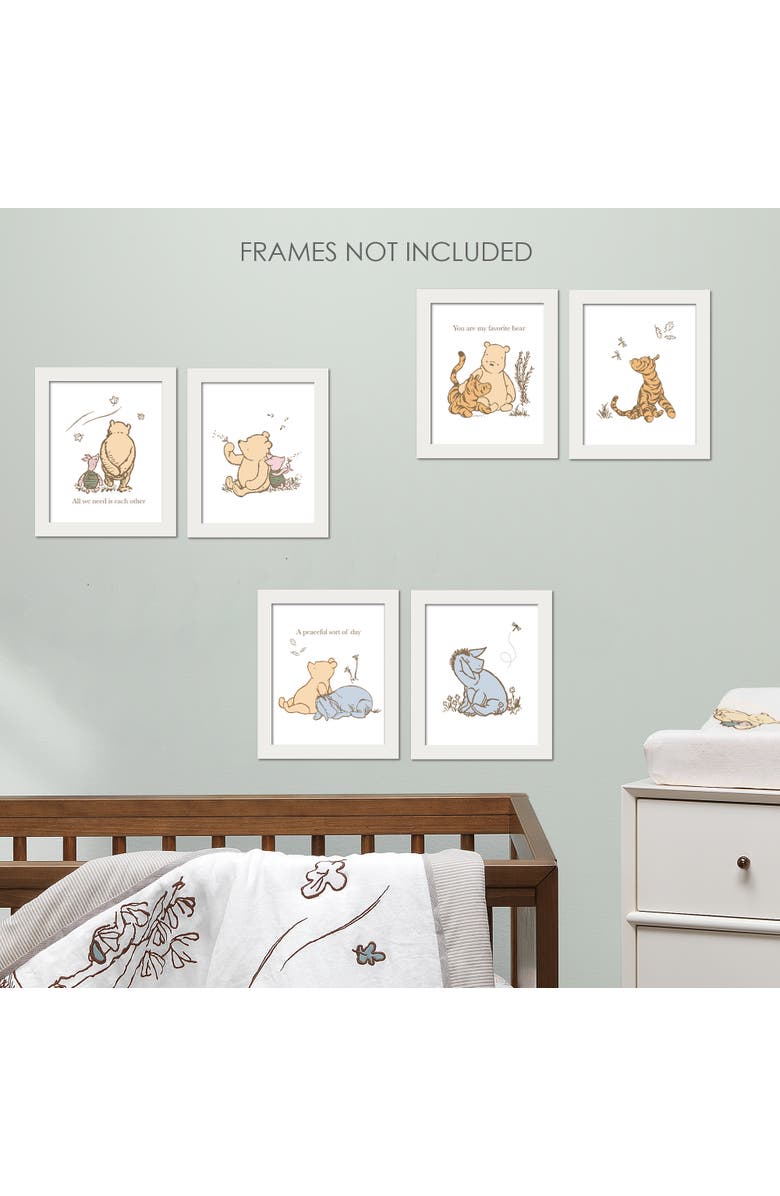 Lambs & Ivy Disney Baby Classic Pooh Unframed Nursery/Child Wall Art, Alternate, color, White
