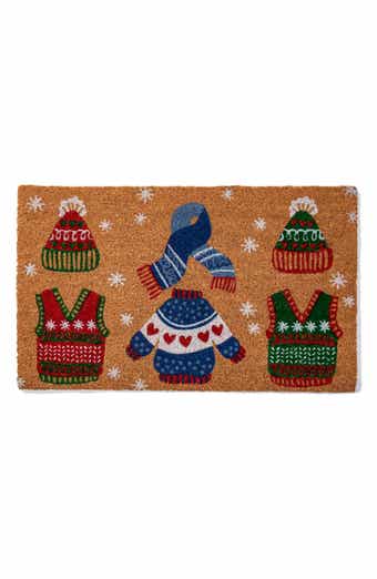 ENTRYWAYS Holiday Sweaters Coir Doormat
