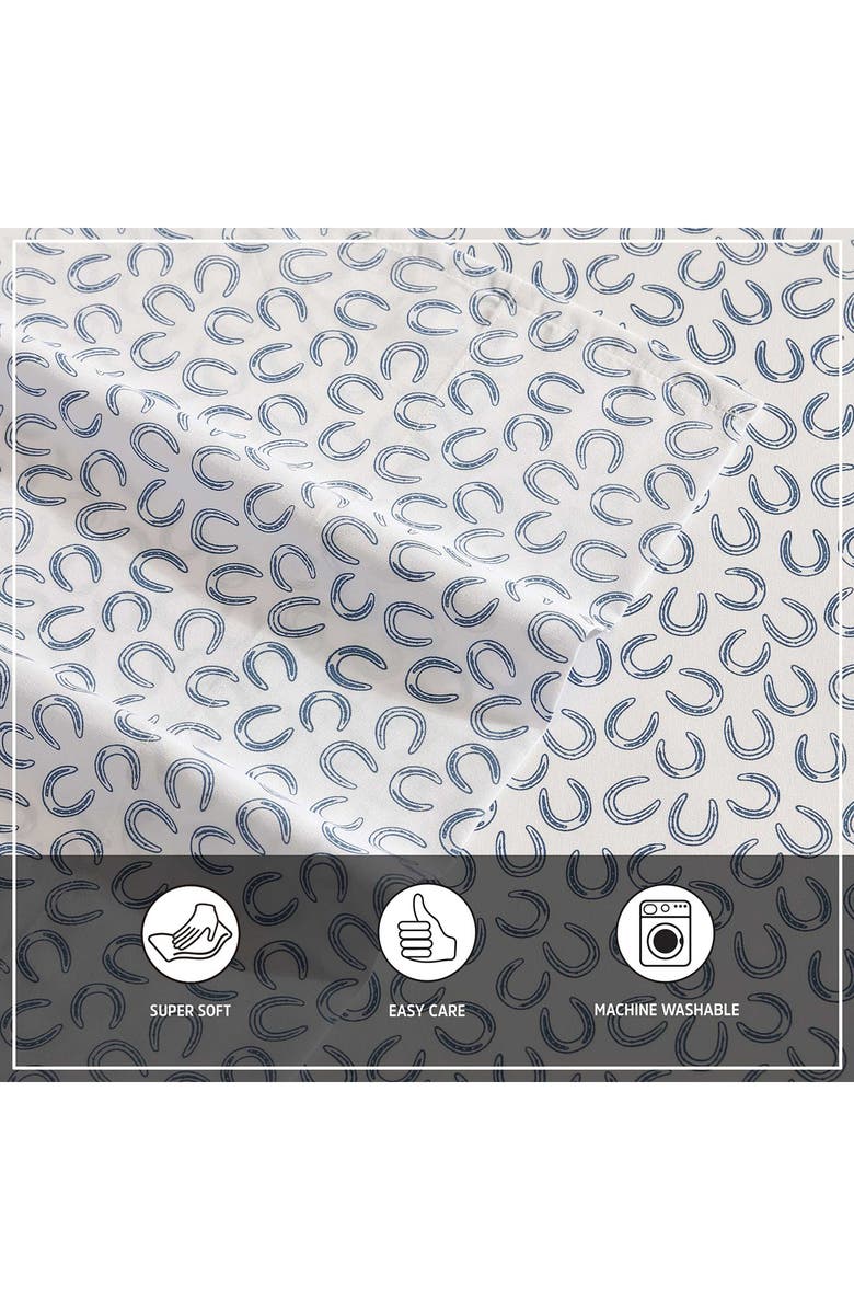 Wrangler Horseshoe Sheet Set, Alternate, color, Blue