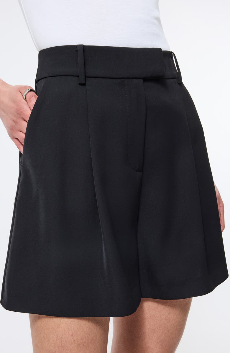 French Connection HarryWide Leg Suiting Shorts, Alternate, color, Black