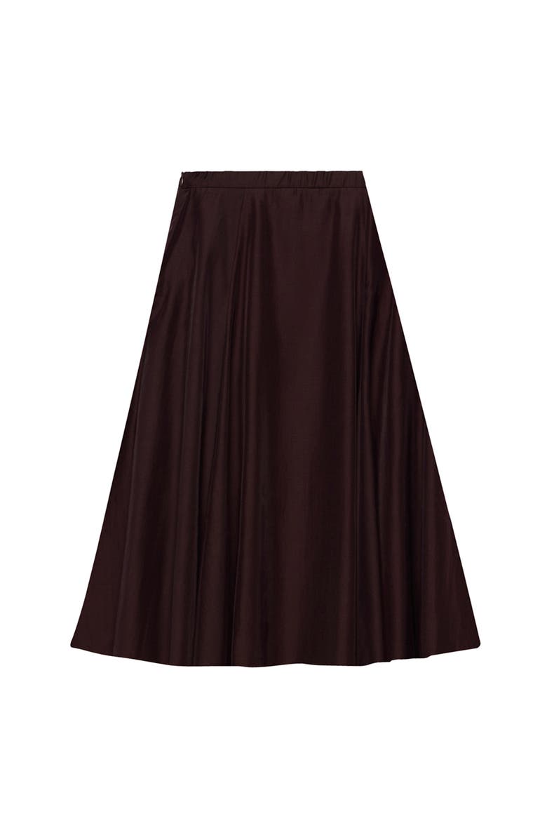 Full Midi Skirt, Alternate, color, Burgundy