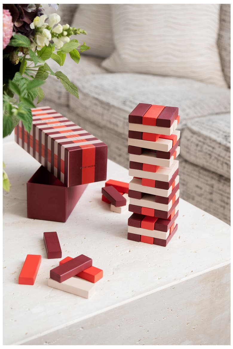 Tumbling Towers Game, Alternate, color, RED/ MULTI