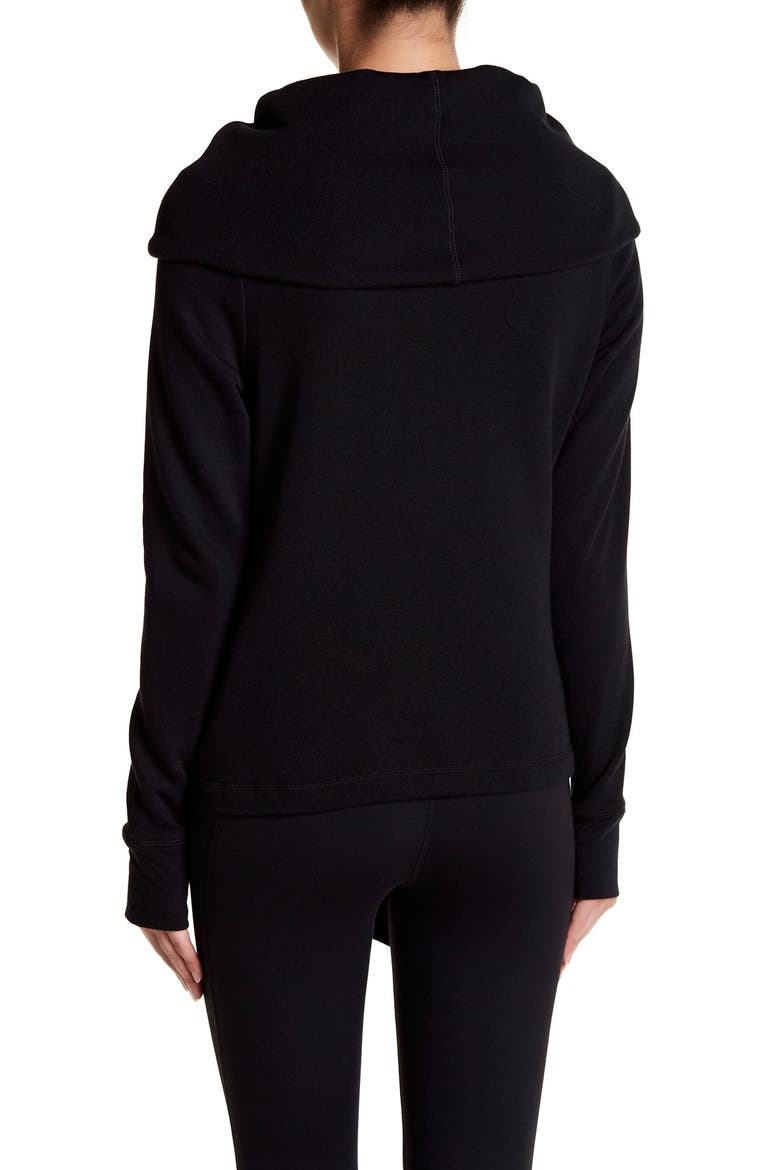 Shooting Star Drape Collar Cardigan, Alternate, color, BLACK