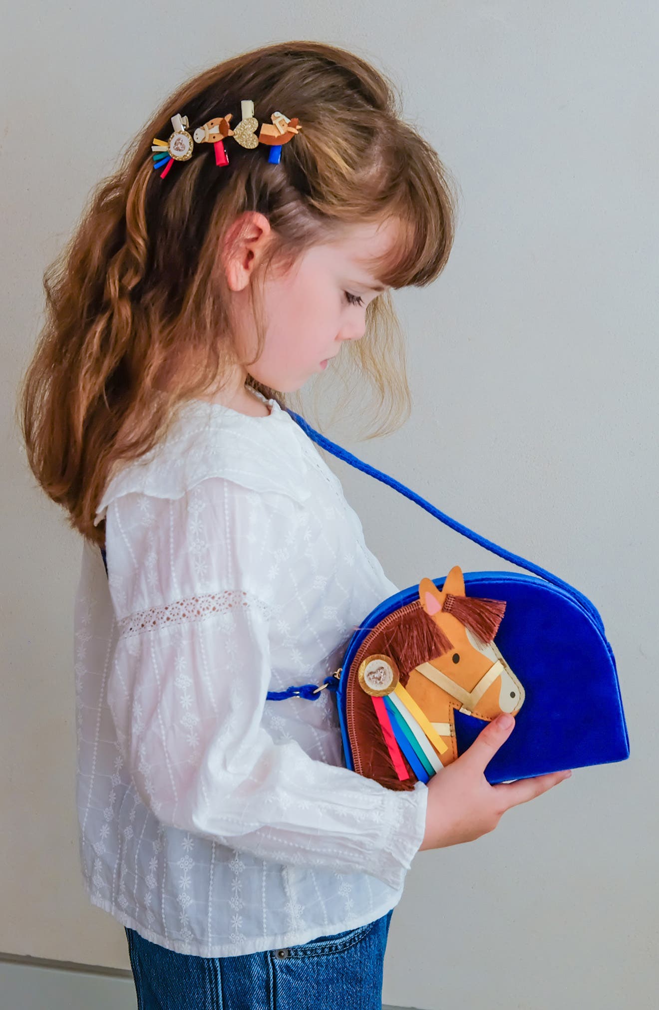 Kids' Show Pony Crossbody Bag, Alternate, color, BRIGHT BLUE