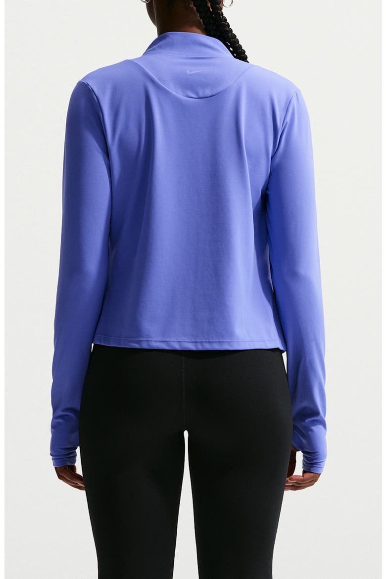 Zenvy Dri-FIT Front Zip Top, Alternate, color, 570 SAPPHIRE/WHITE