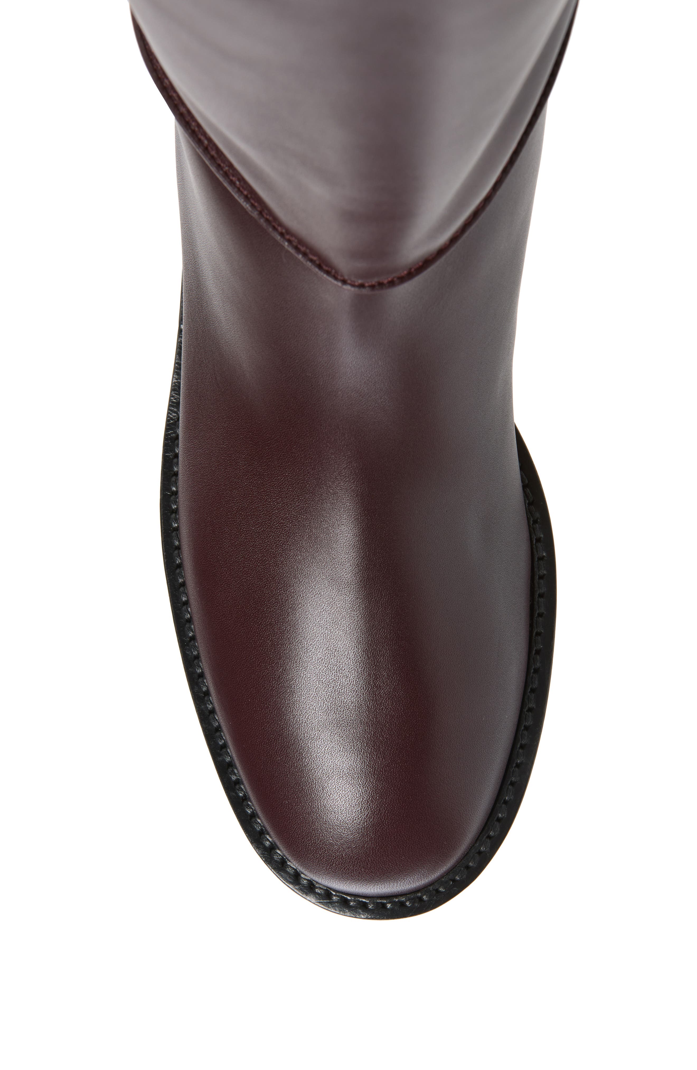 Étrier Leather Knee High Boot, Alternate, color, BOURGOGNE