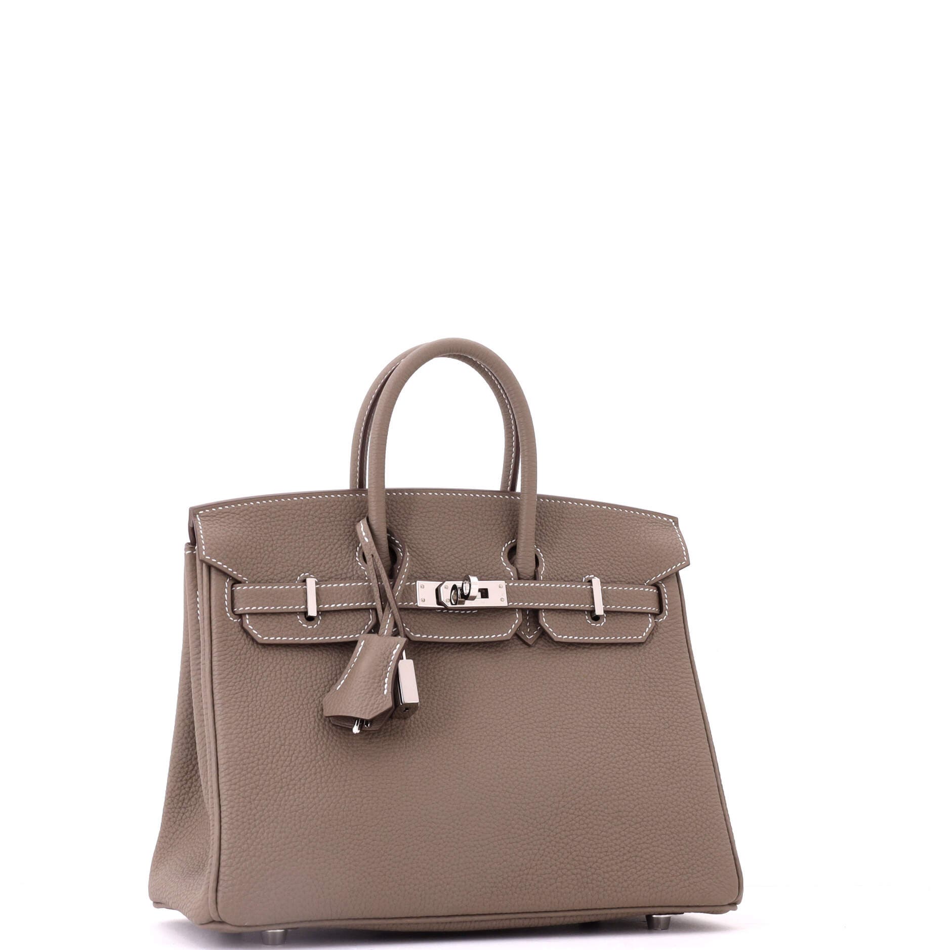 Birkin Handbag Grey Togo with Palladium Hardware 25, Alternate, color, Etoupe