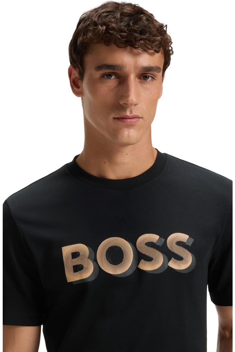 Thompson Cotton Logo Graphic T-Shirt, Alternate, color, BLACK