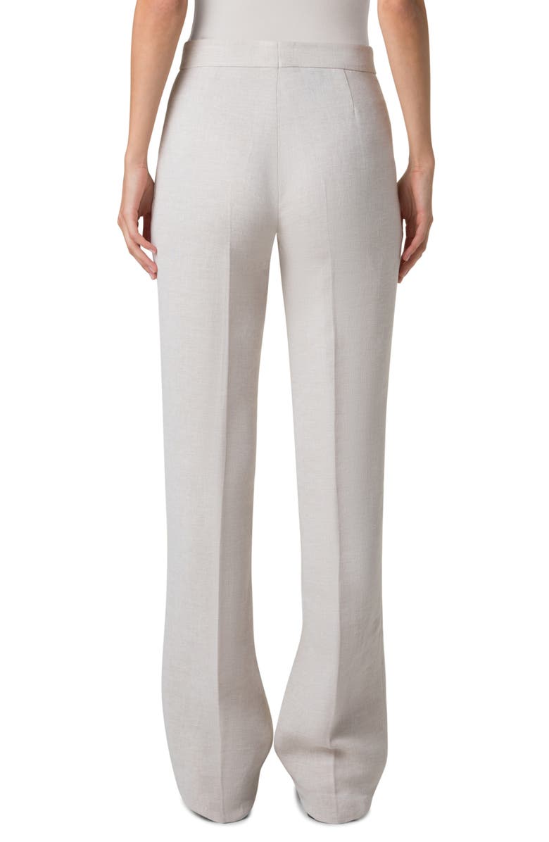 Akris Carl Twisted Linen Blend Double Face Pants, Alternate, color, Greige