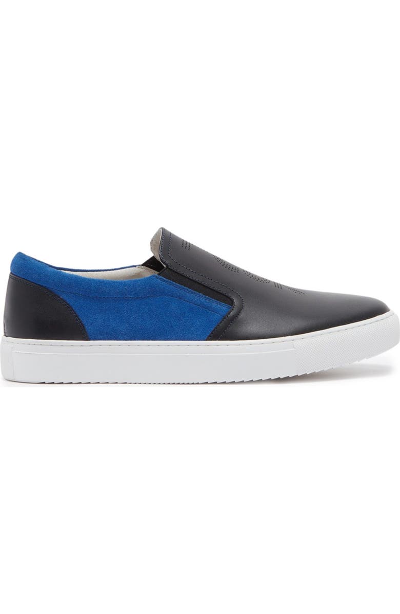 French Connection Marcel Leather Colorblock Slip-On Sneaker, Alternate, color,