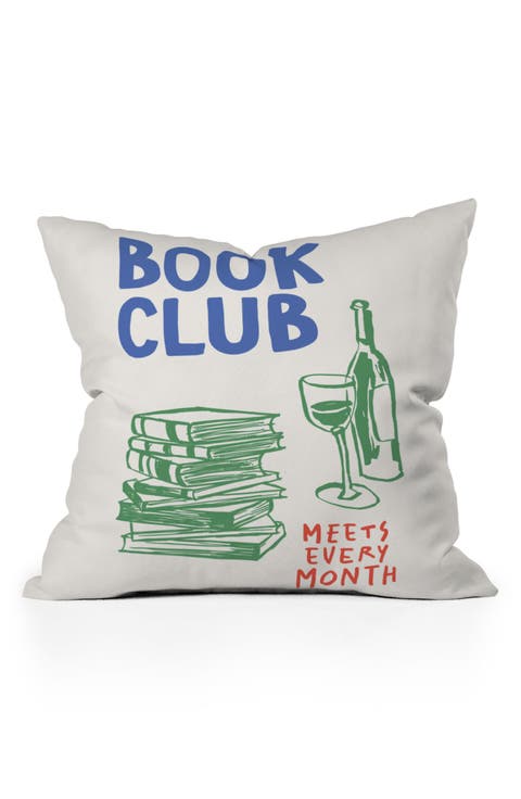 Club Print Throw Pillow