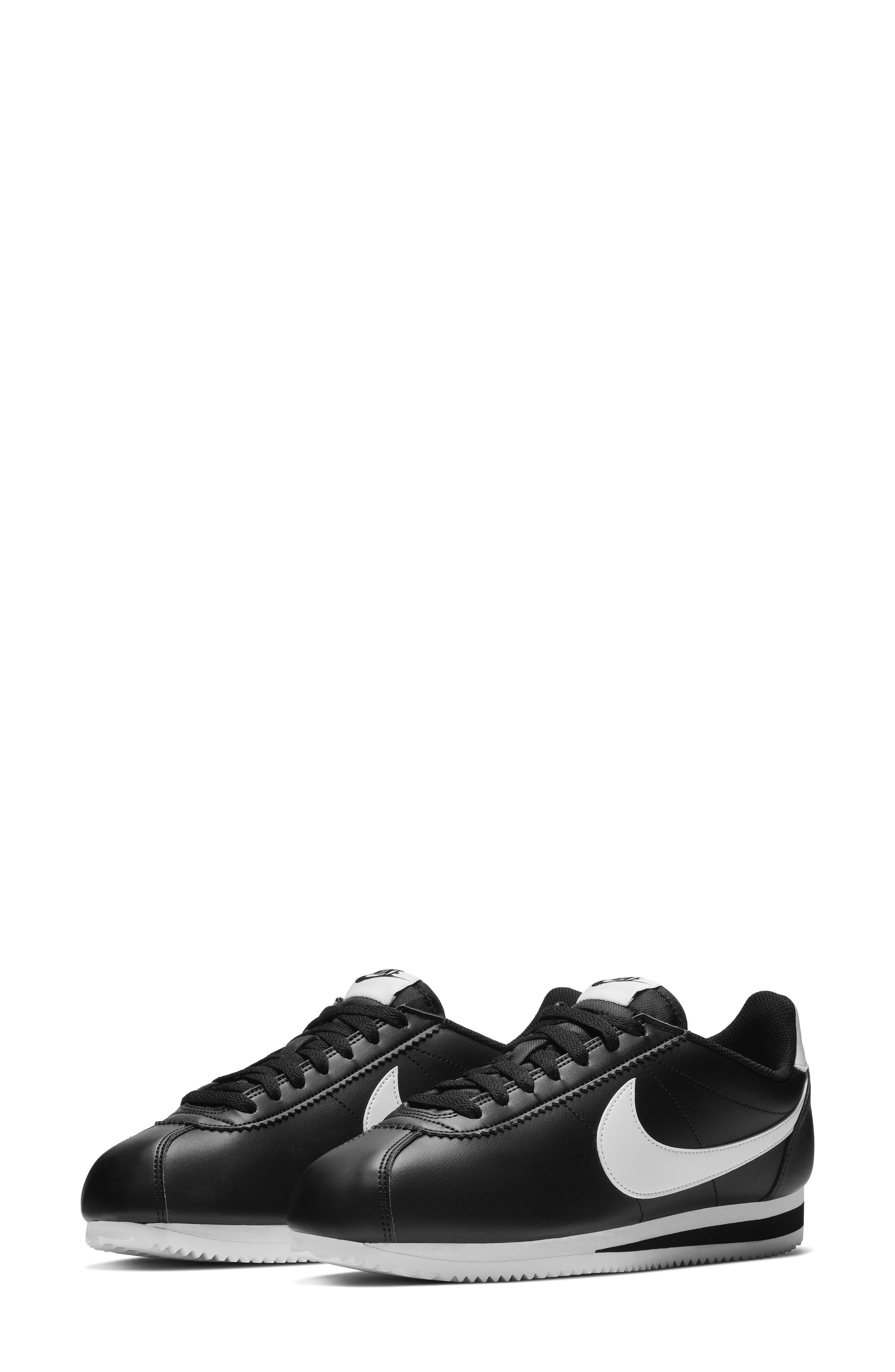 Classic Cortez Sneaker, Alternate, color, BLACK/ WHITE/ WHITE