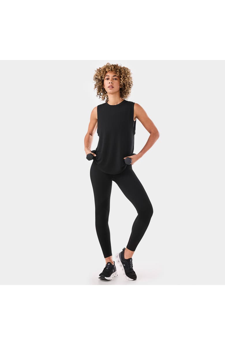 Tavi High Neck Muscle Tank, Alternate, color, Ebony Coconut