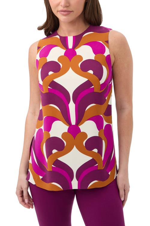 Trina Turk Haruto Printed Sleeveless Top In Multi