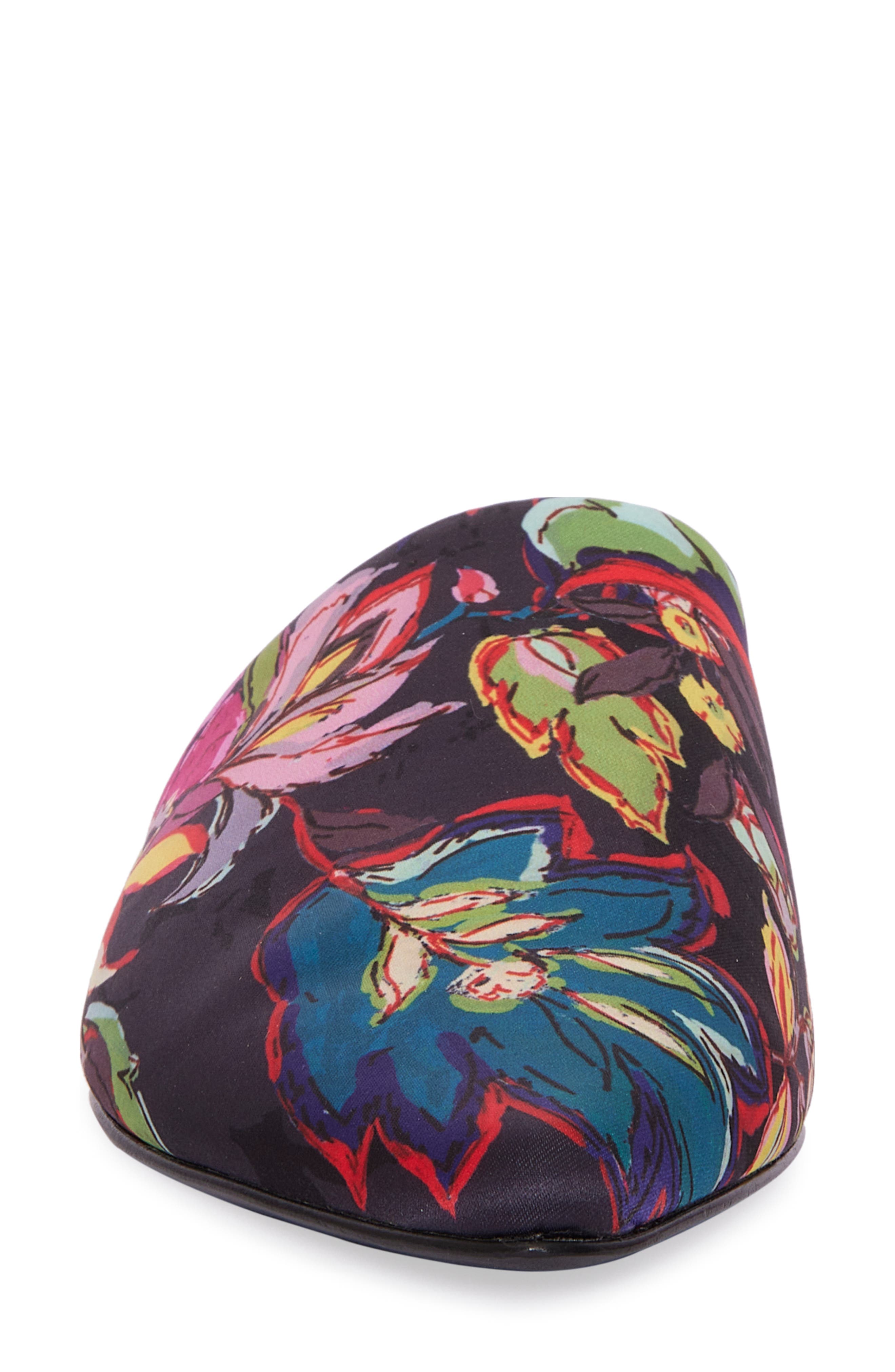 Adore Floral Mule, Alternate, color, BLACK