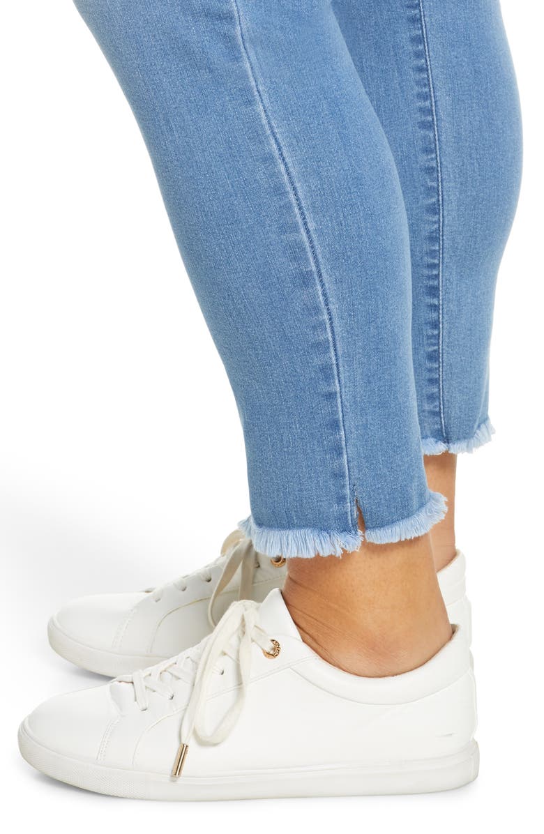 Wit & Wisdom Ab-Solution High Waist Frayed Ankle Skinny Jeans, Alternate, color, 