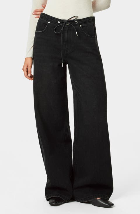 Lia Drawstring Wide Leg Jeans
