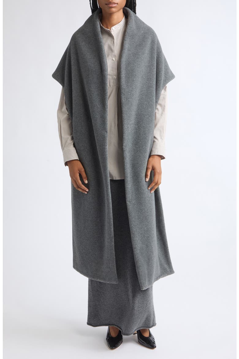 Extrafine Merino Wool Maxi Skirt, Alternate, color, CHARCOAL MELANGE