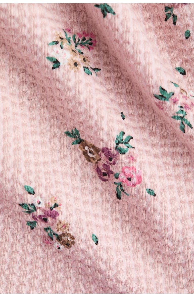 H&M Textured Jersey Dress, Alternate, color, Light Pink/Floral