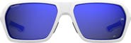 Under Armour 64mm Gradient Polarized Rectangular Sunglasses